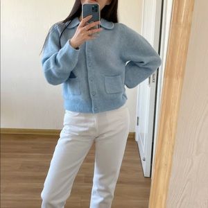 &Other stories Collared Knit Cardigan